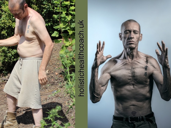 Holistic health coach Lee Lickorish flabby in his 40s fit in his 50s